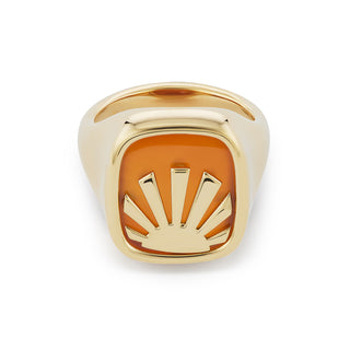 Mini Sunset Signet with Carnelian