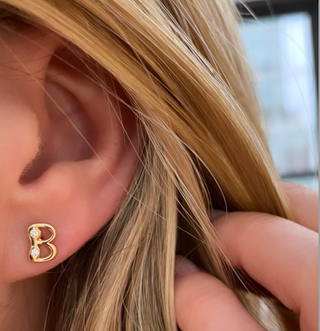 Bubble Stud with Diamonds