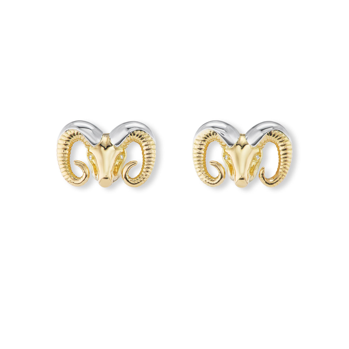 Aries Zodiac Stud Earrings – Brent Neale