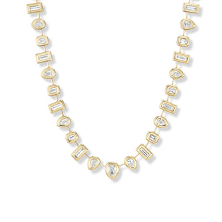 One-of-a-Kind Pillow Necklace with Mixed-Shape Diamonds