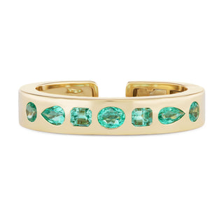 One-of-a-Kind BNS Mixed-Shape Emerald Cuff