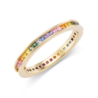 Channel-Set Rainbow Sapphire Bracelet