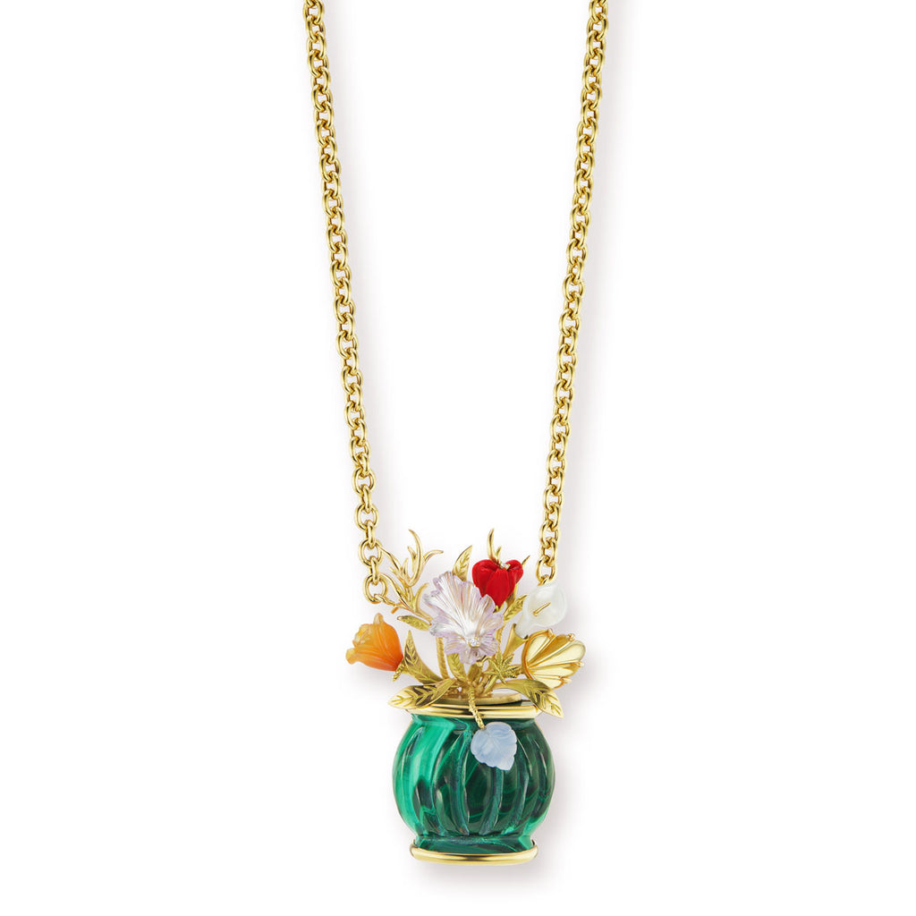 plant pot necklace Large Flower Vase Necklace – Brent Neale
