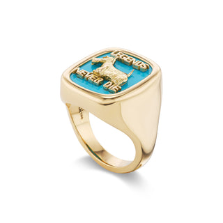Legends Never Die Signet with Turquoise