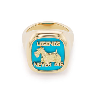 Legends Never Die Signet with Turquoise