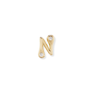 Bubble Stud with Diamonds