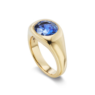 One-of-a-Kind BNS Ring with Single Round Sapphire