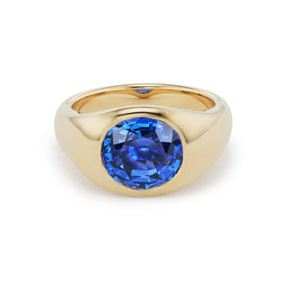 One-of-a-Kind BNS Ring with Single Round Sapphire