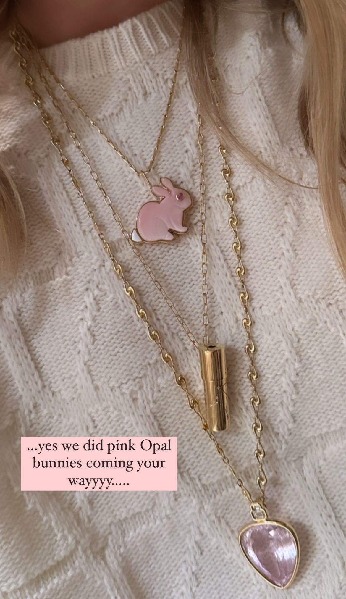 Large Bunny Pendant with Pink Opal – Brent Neale