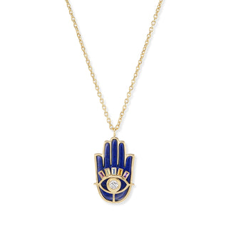 Multicolored Dark Hamsa Necklace Multicolored Dark Hamsa Necklace