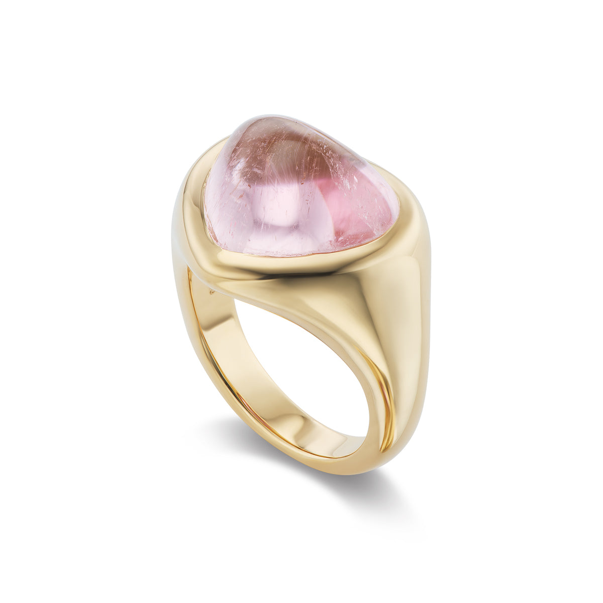 Pink tourmaline heart on sale ring