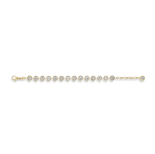 IN STOCK : One-of-a-Kind Pillow Bracelet with Diamond Rounds