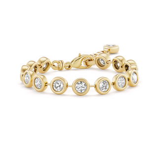 IN STOCK : One-of-a-Kind Pillow Bracelet with Diamond Rounds