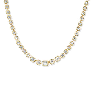 Pillow Necklace with Emerald-Cut & Asscher Diamonds