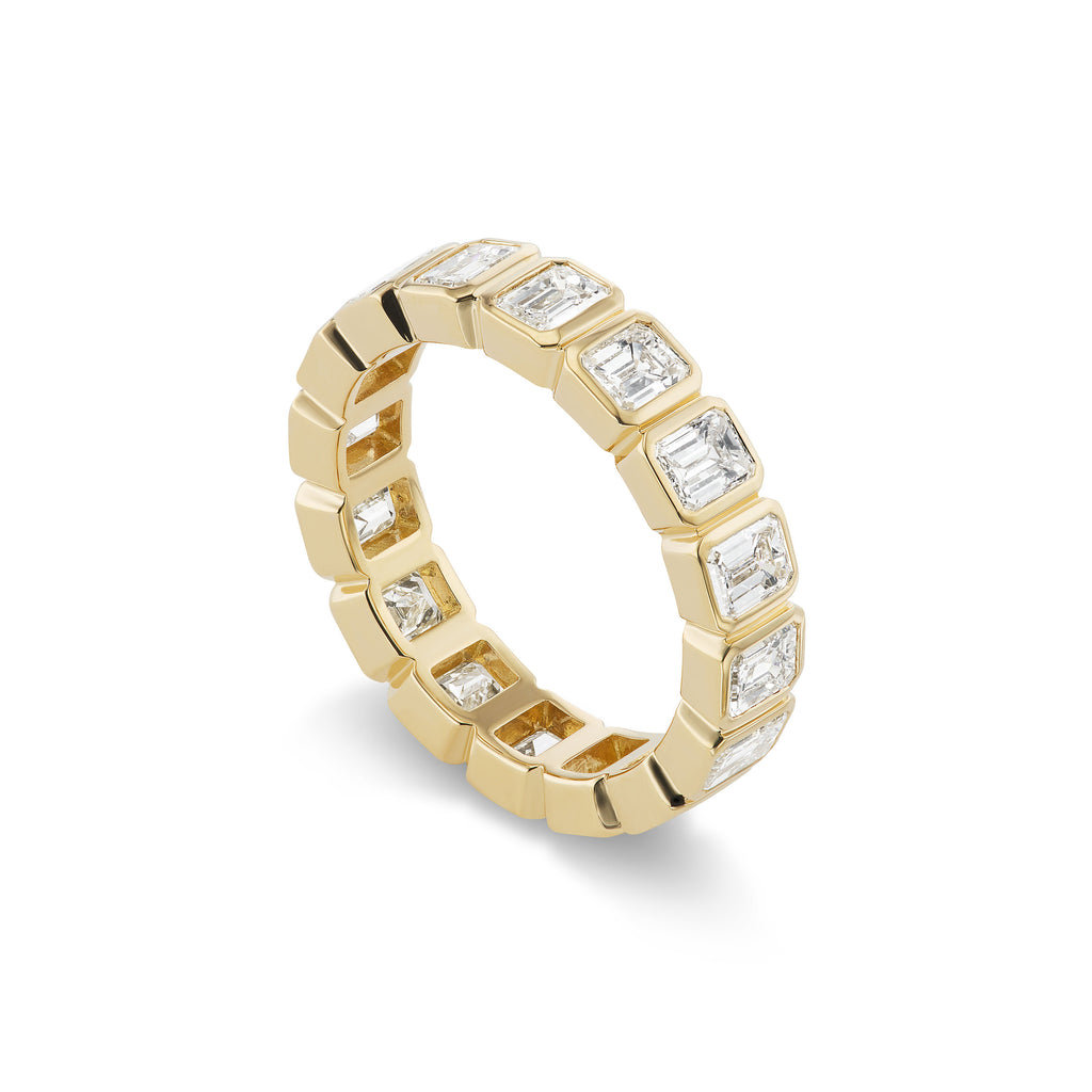 Emerald-Cut Diamond Bezel Band - 15pt Stones – Brent Neale