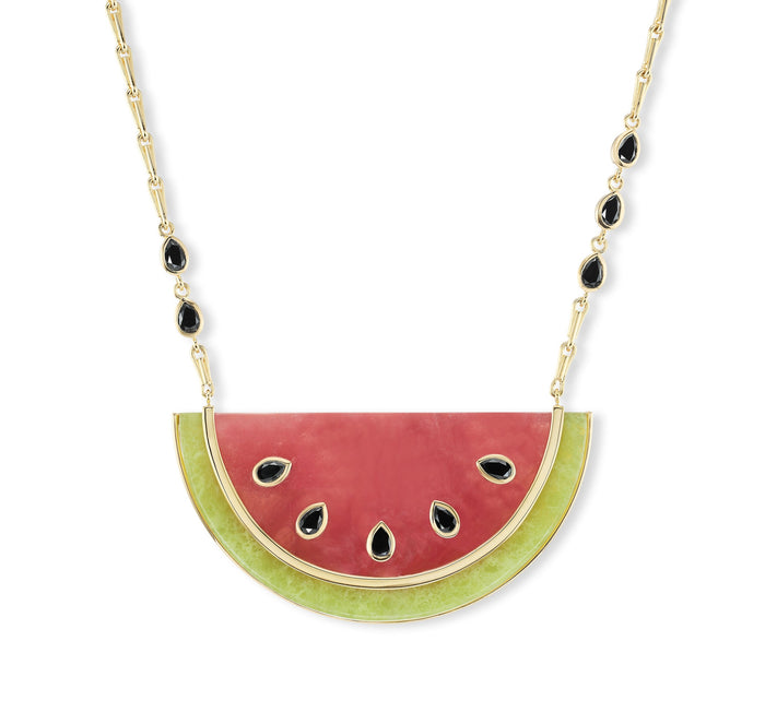 Pendentif Cabochon Dolomite Watermelon Gomez 58 Carats - Pierre Naturelle Du Mexique - Neuf Avec étiquettes