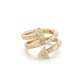 Artemis Coil Ring with Diamond Heart