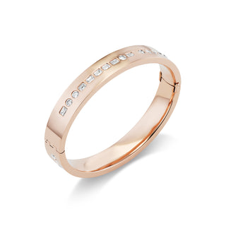 One-of-a-Kind BNS Morse Code Bangle in Rose Gold