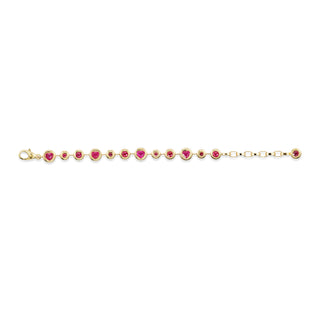 One-of-a-Kind Pillow Bracelet with Rubies