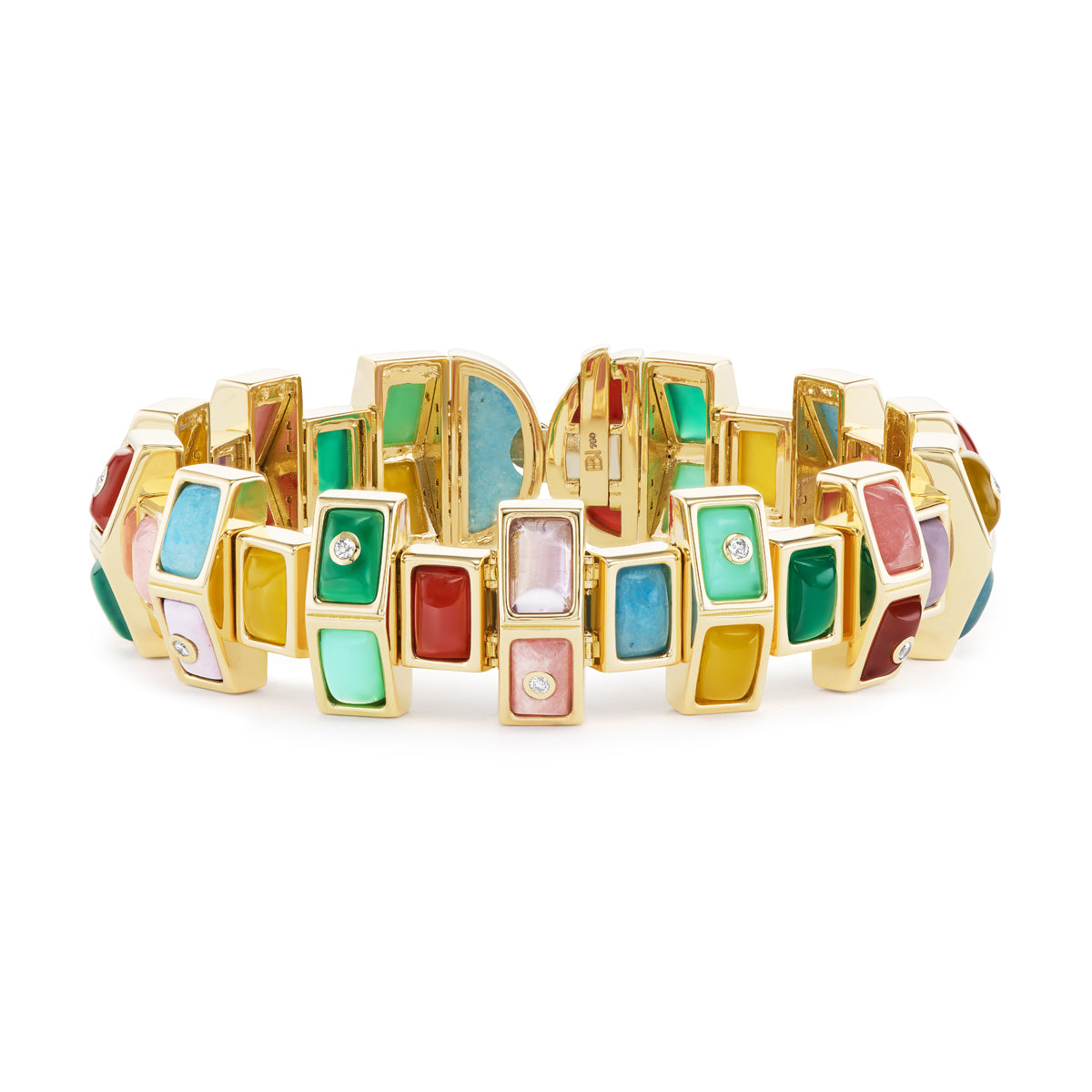 Medium Carved Stone Hopscotch Bracelet – Brent Neale