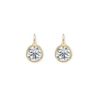 Drop Pillow Earrings with 2.5 Round Diamonds