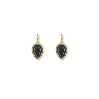 Mini Seed Drop Earrings with Black Diamonds