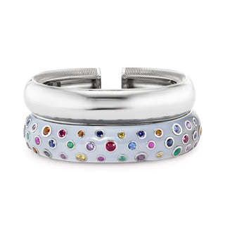 Mushroom Dome Cuff in Platinum