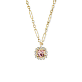 One-of-a-Kind Wildflower Pendant with Blush Pink Tourmaline