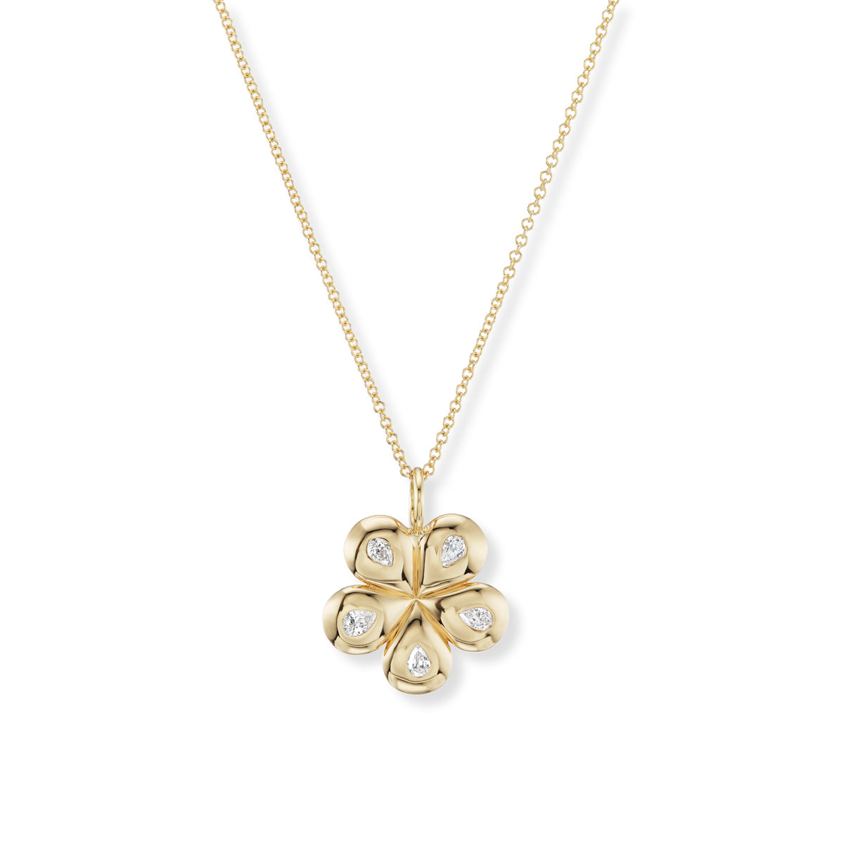 Four petal hot sale flower necklace