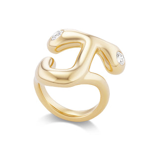 Bubble Ring with Diamonds