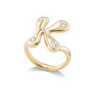 Bubble Ring with Diamonds