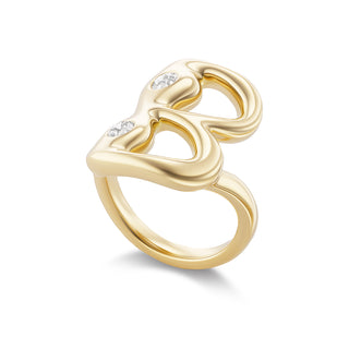 Bubble Ring with Diamonds