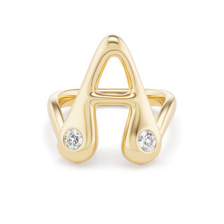 Bubble Ring with Diamonds