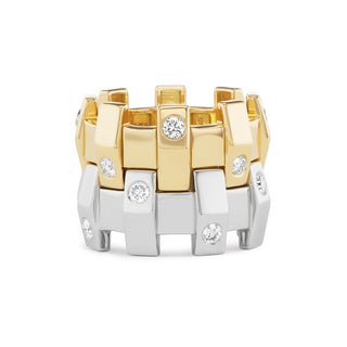 Yellow Gold Hopscotch Stack Band