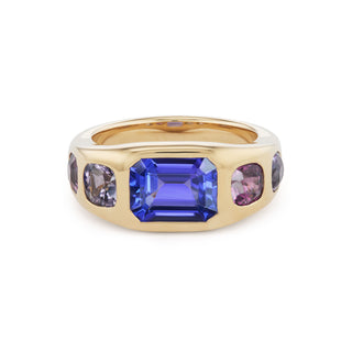 One-of-a-Kind Five-Stone BNS Ring with Tanzanite