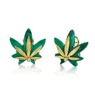Medium Cannabis Earrings