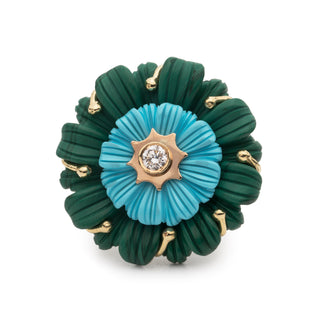 Layered Flower Cocktail Ring
