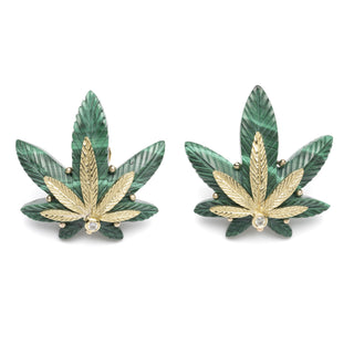 Large Cannabis Leaf Earrings