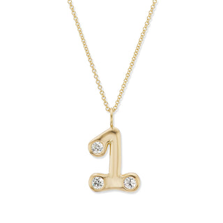 Brent Neale Bubble Letter Pendant with Turquoise on 18” Chain — Etc