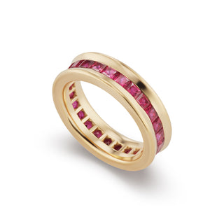 Channel-Set Band with Rubies