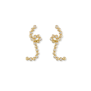Medium Daisy Chain Earrings with Diamonds