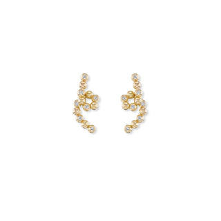 Small Daisy Chain Earrings with Diamonds