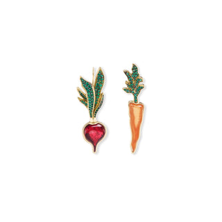 One-of-a-Kind Radish & Carrot Earrings