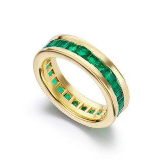 Channel-Set Band with Emeralds