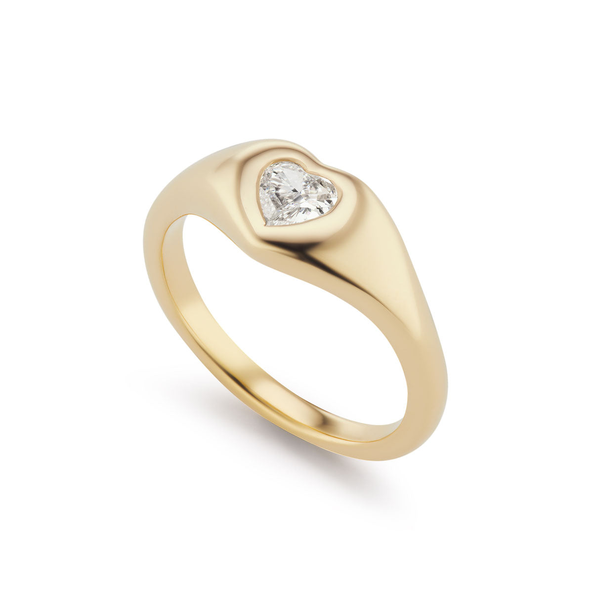 Heart shaped diamond pinky ring deals