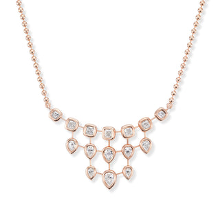 One-of-a-Kind Rose Gold Bib Necklace with Diamonds