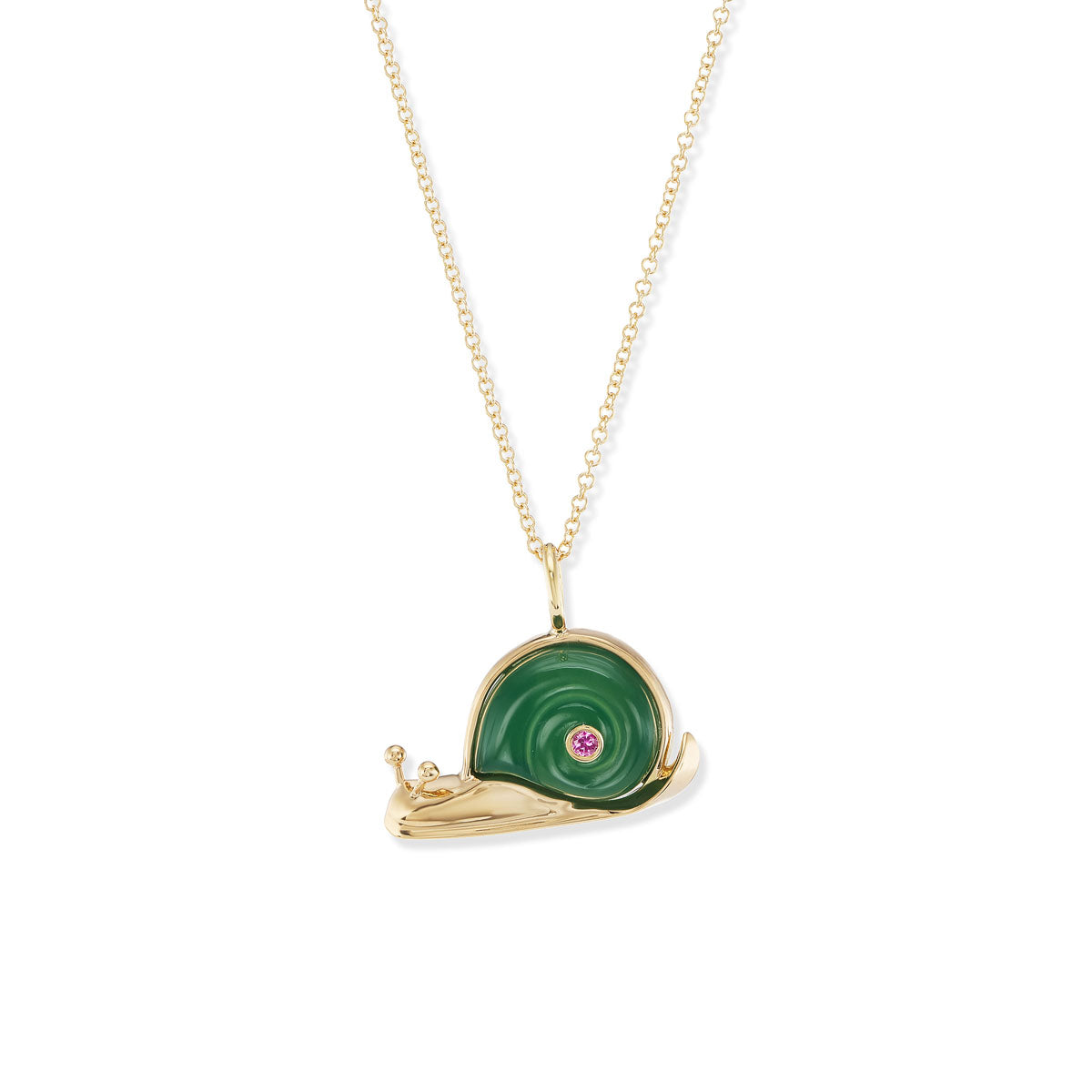 Small Chrysoprase Moonstone Shell Pendant Necklace – Marissa Collections