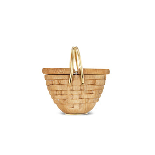 One-of-a-Kind Carved Wood Basket Pendant