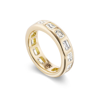 BNS Band with Emerald-Cut Diamonds