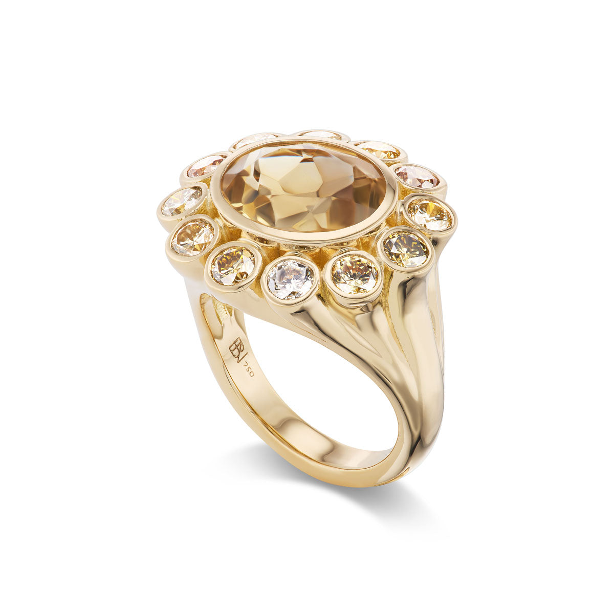 Champagne citrine ring discount